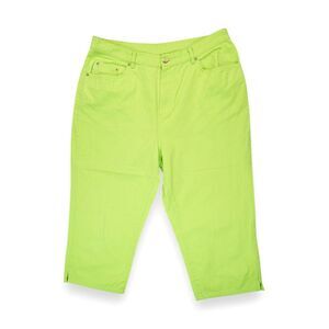 Lauren Jeans‎ Co. Ralph Lauren Green Crop Jeans Pants Womens Size 14W